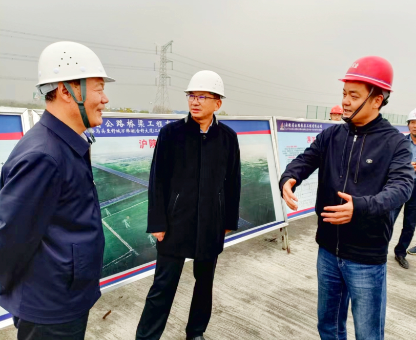 六安市市委書(shū)記葉露中等領(lǐng)導視察G237項目